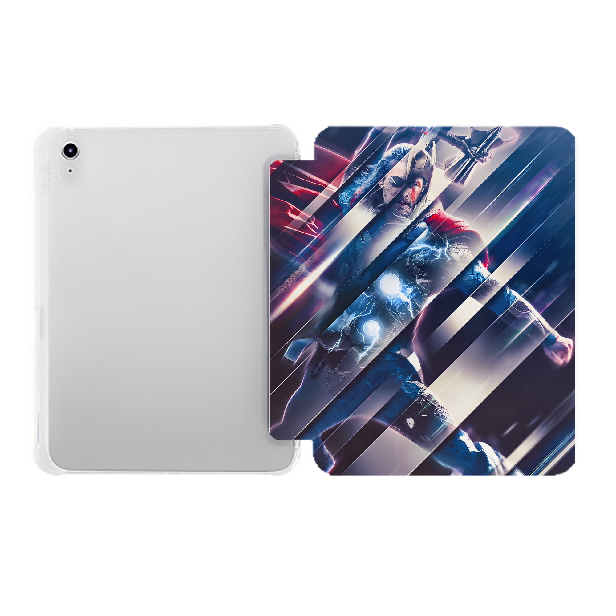 （画像用） アベンジャーズ The Avengers IPad ケース ペン収納付き 三つ折りスタンド PUレザー×シリコン 対応機種9.5/10.5/10.9インチ